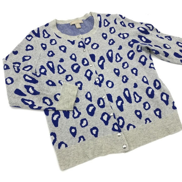 Banana Republic Sweaters - Banana Republic Grey Animal Cardigan Sweater M